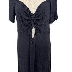 Old Navy Black Short Sleeve Sweetheart Bodice Long Summer Dress XL